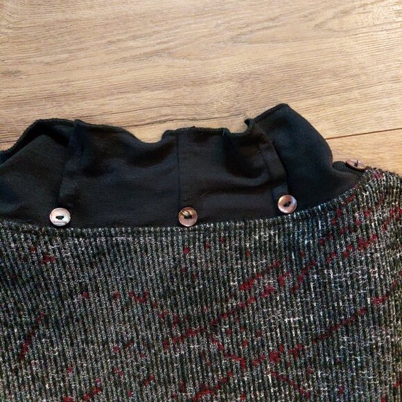 Parsley and Sage Women's Cardigan Art to Wear Black Tweed Open Front Large - Picture 11 of 11